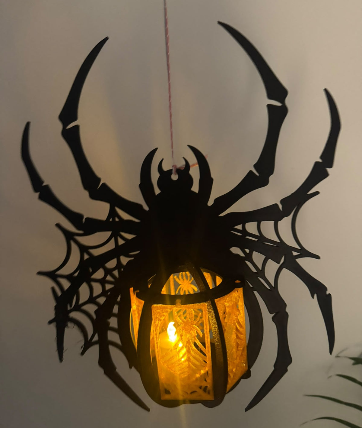 Halloween Spinnendekoration mit LED-Beleuchtung | 3D-gedruckt aus PLA