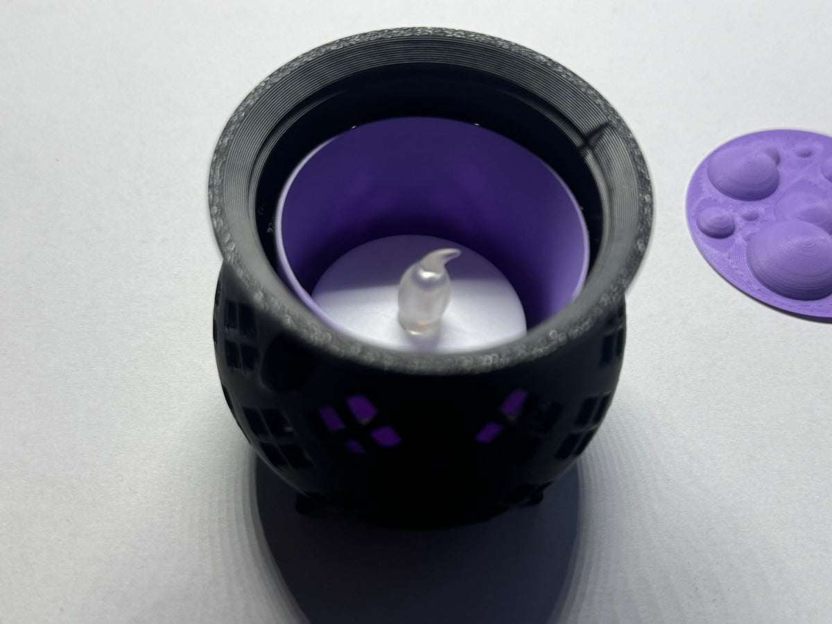 Hexenkessel-Windlicht mit LED-Teelicht | 3D-gedruckt aus PLA