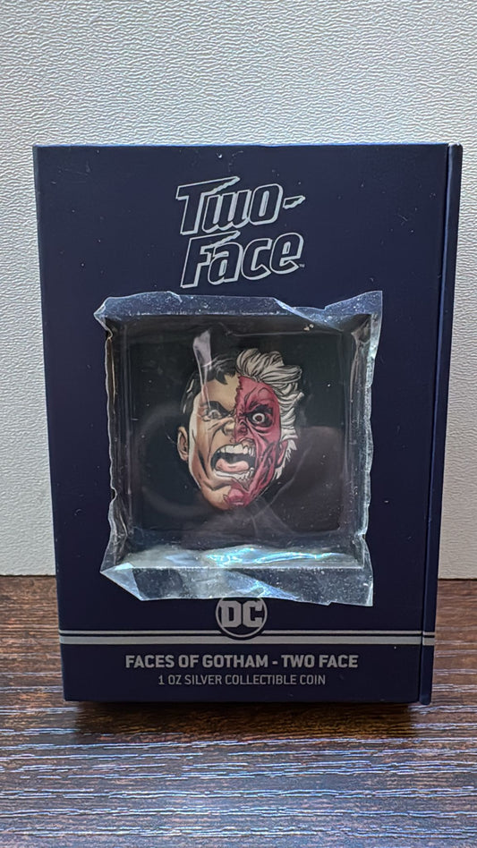 TWO FACE Faces of Gotham 1 Oz Silbermünze 2$ Dollar Niue 2022