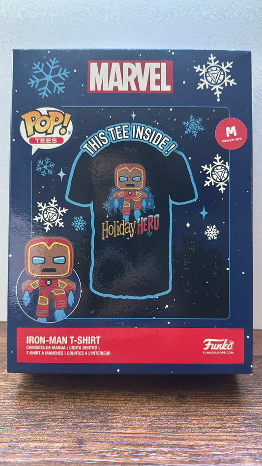 Funko Boxed Tee: Marvel Holiday - GB Iron Man - (M) - T-Shirt - Kleidung