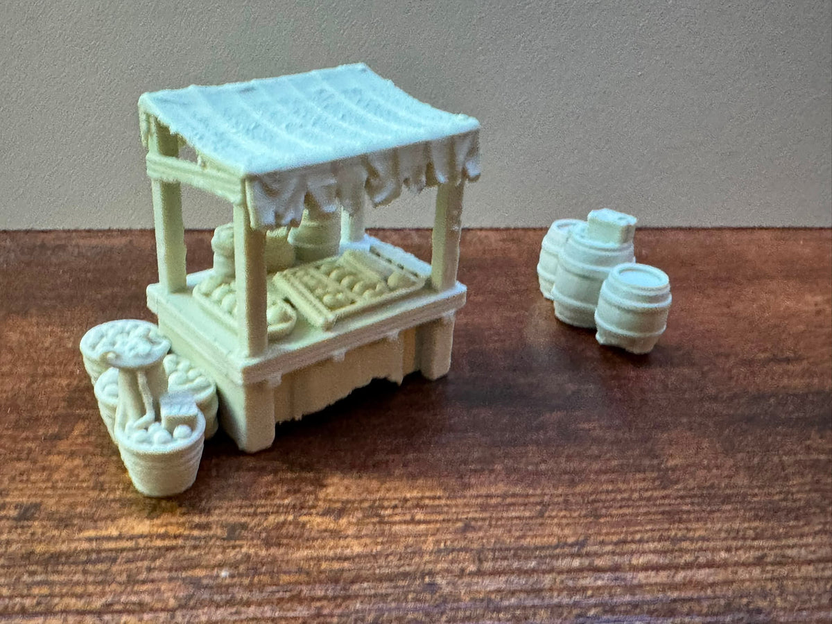 🏰 Tabletop‑Marktstand aus PLA