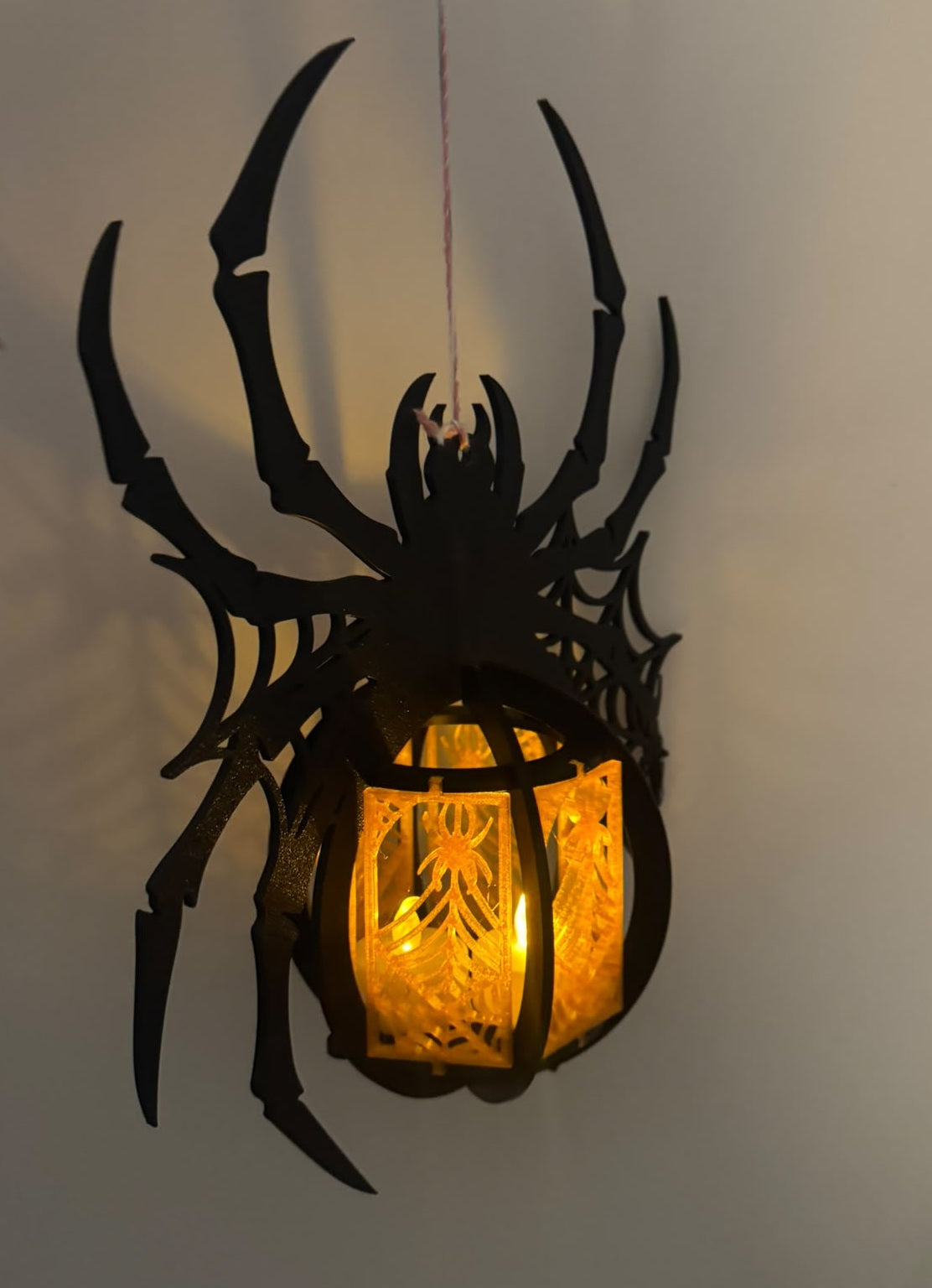 Halloween Spinnendekoration mit LED-Beleuchtung | 3D-gedruckt aus PLA