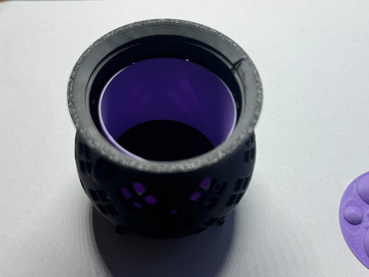 Hexenkessel-Windlicht mit LED-Teelicht | 3D-gedruckt aus PLA