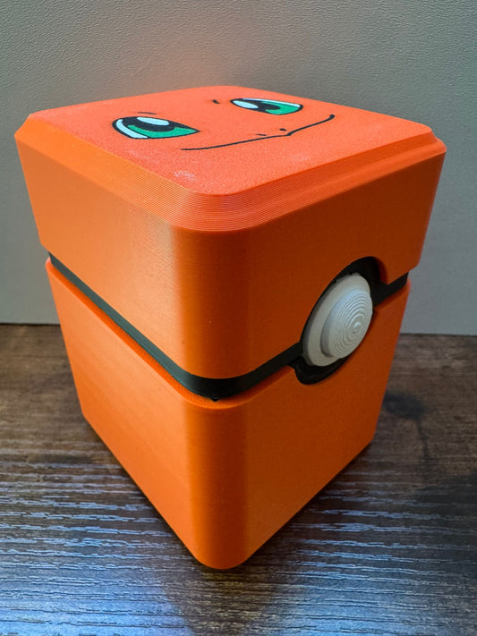 Orangene Deckbox für beliebte TCGs