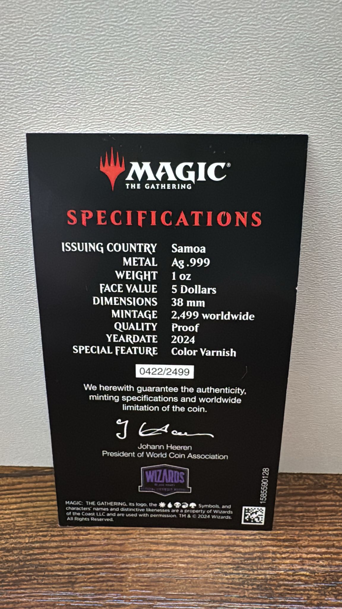 Magic: The Gathering „Black Lotus Beta Edition“ Silbermünze